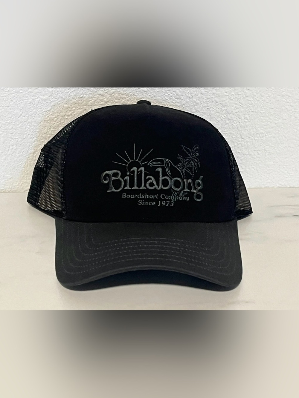 BILLABONG Black Mission Trucker Snapback Adjustable Hat Cap Mens Surf Skate NWT